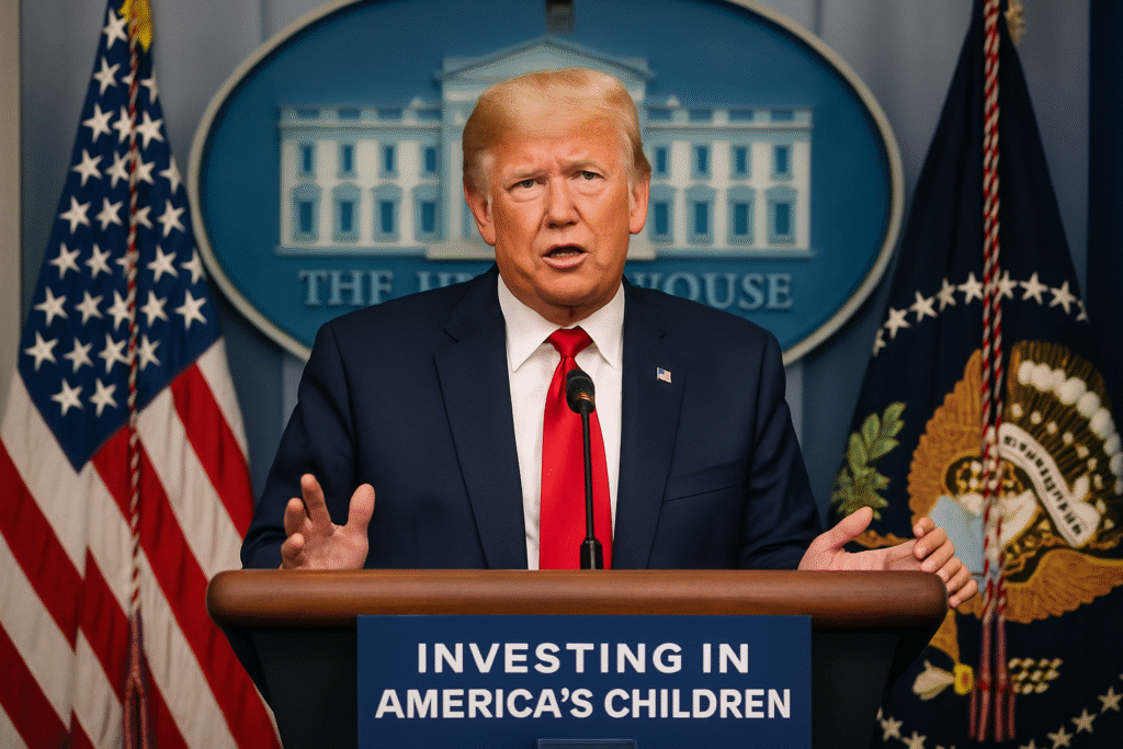 donald trump susan dell face trump account trump announcement trump accounts for newborns what are trump accounts who is michael dell michael and susan dell net worth